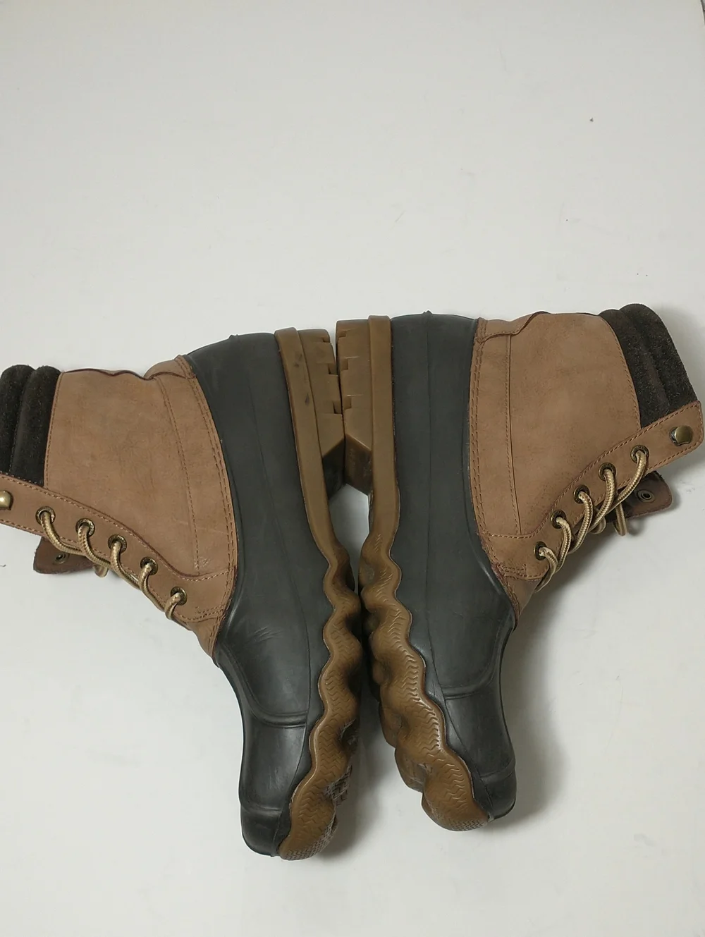 Sperry Brewster Duck Boot,‎ Stain/Water Resistant Leather, Size Men's 10, Brown